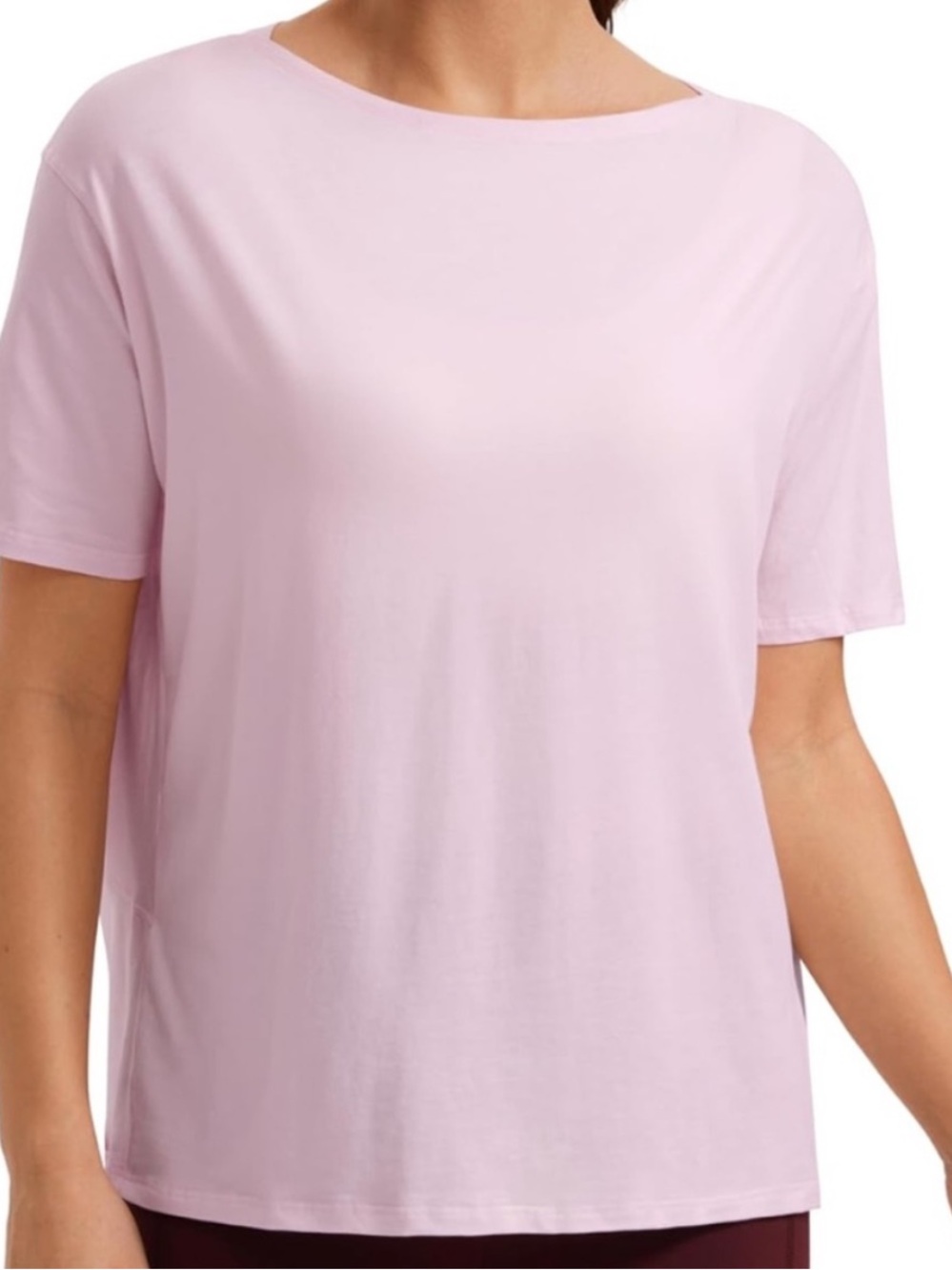 CRZ YOGA | Short Sleeve I Boatneck | Top | Pink